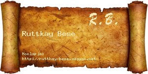 Ruttkay Bese névjegykártya